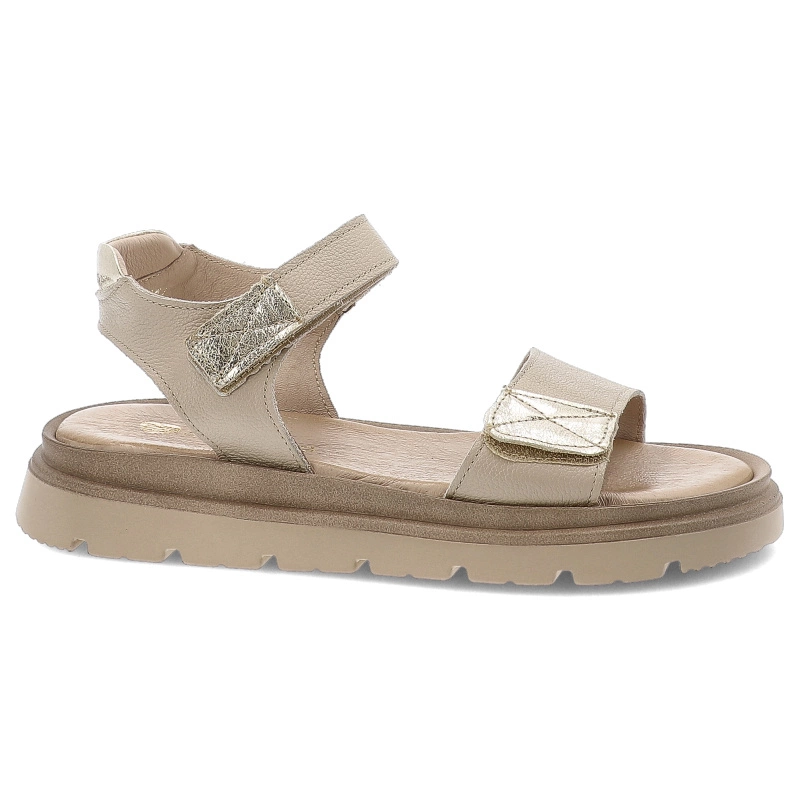 Sandále ARMODO - 40443 V.Taupe+Kryształ Złoto