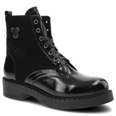 Členkové Topánky Pollonus - 5-1347-002 Czarny Naplak+Welur