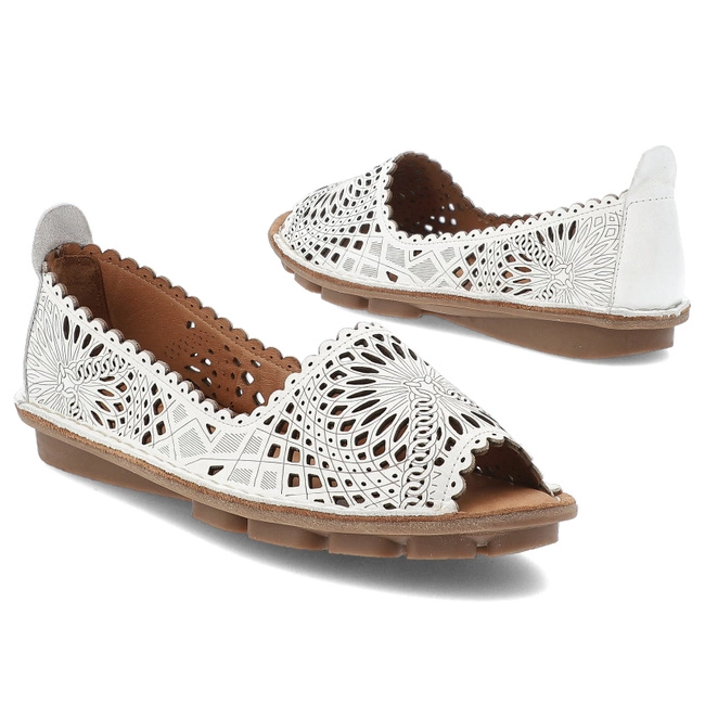 Baleríny RAVINI - VT59 White