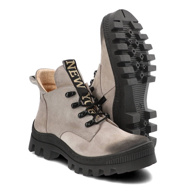 Členkové Topánky Damiss - DS-735 Jasny Beż Welur