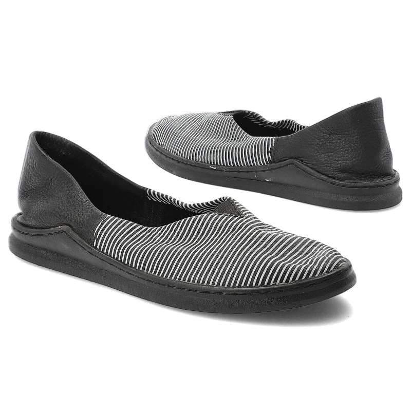 Poltopánky MACIEJKA - 04078-01/00-0 Czarny/Kreski