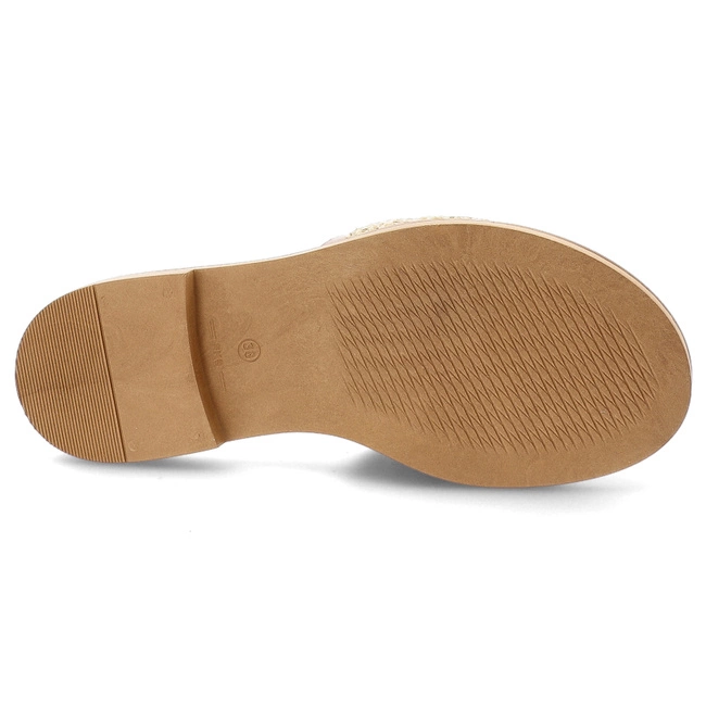 Šľapky ARMODO - 40426 Bf.Brąz+Plec.Słomka+Zł