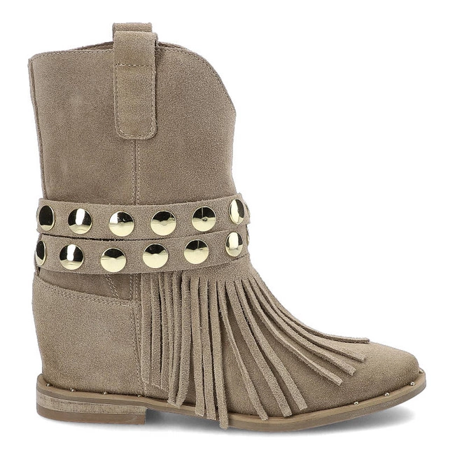 Členkové Topánky Carinii - B7751_-O17-000-000-B89 Beż