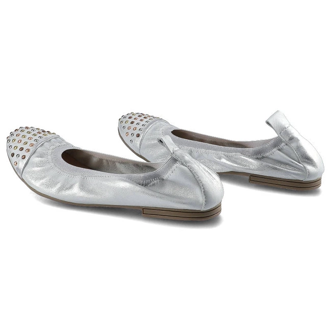 Baleríny Damiss - DS-494 Srebro Przecierane