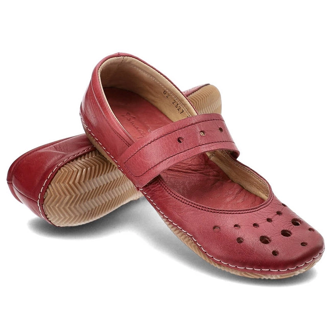 Poltopánky Maciejka - 02327 Czerwony/Bordo 02