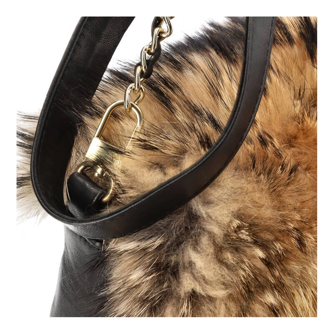 Kabelka Luka-Pelli - T028-4 Z Naturalnym Futrem Z Jenota