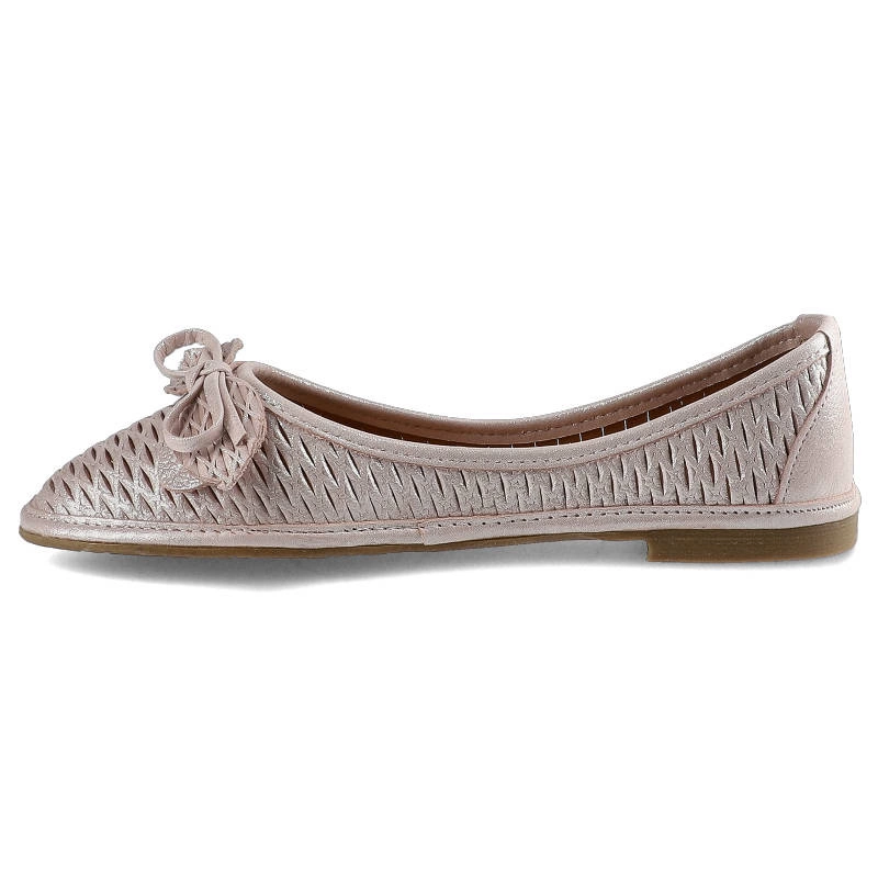 Baleríny Lanqier - 44C0640 Różowy