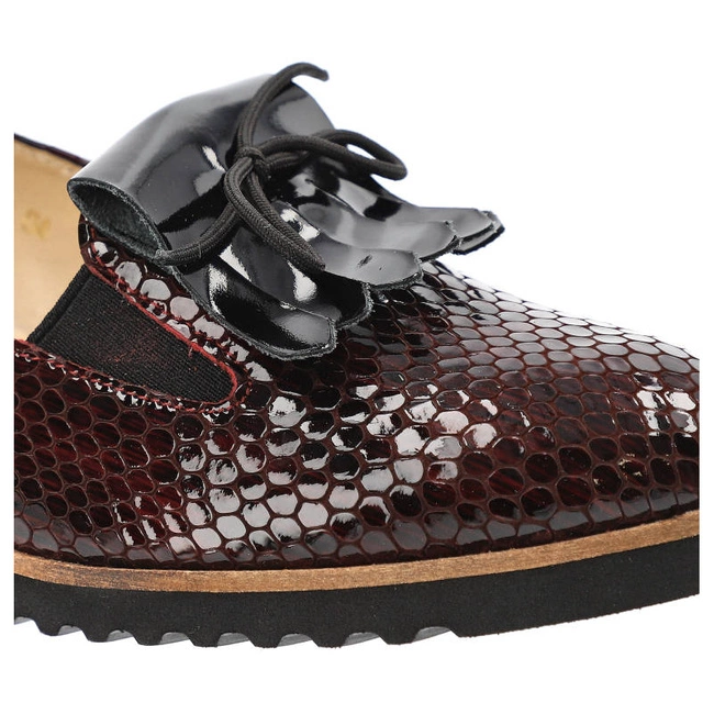 Poltopánky Gamis - 2037 Bordo Łuska/ Czarny Lakier