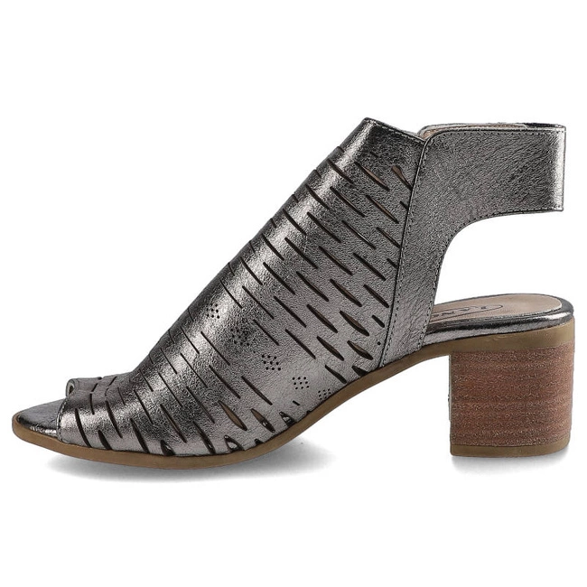Sandále Lanqier - 42C512 Ciemny Srebrny