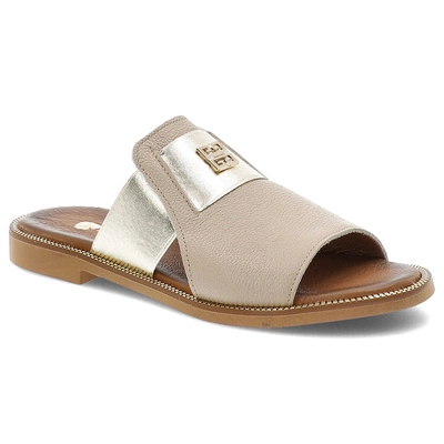 Šľapky ARMODO - 40423 V.Taupe/Złoty