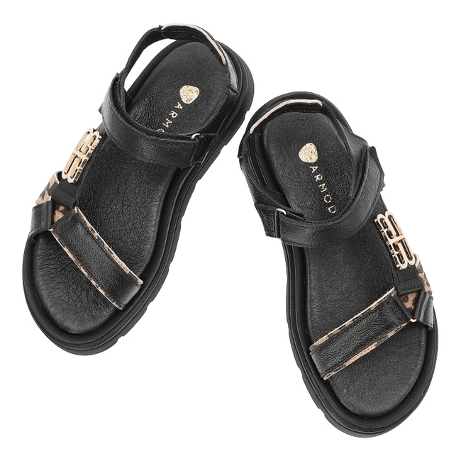 Sandále ARMODO - 40441 V.Czarny/Pantera Beż