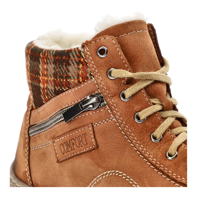 Šnúrovacie Členkové Topánky Armodo - 641 Brąz Nubuk K2BN-B98