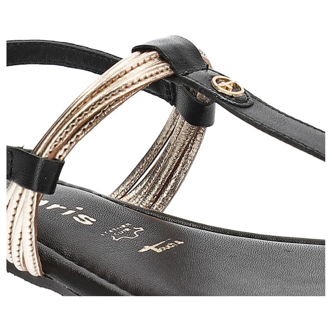 Sandále Tamaris - 1-28133-28 048 Black/Gold