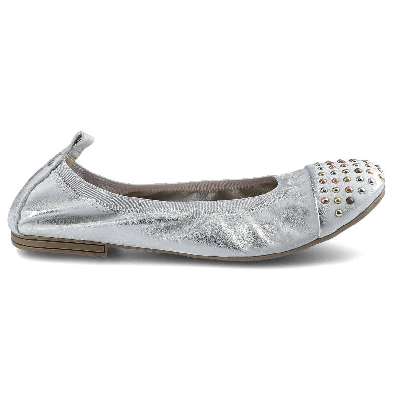Baleríny Damiss - DS-494 Srebro Przecierane