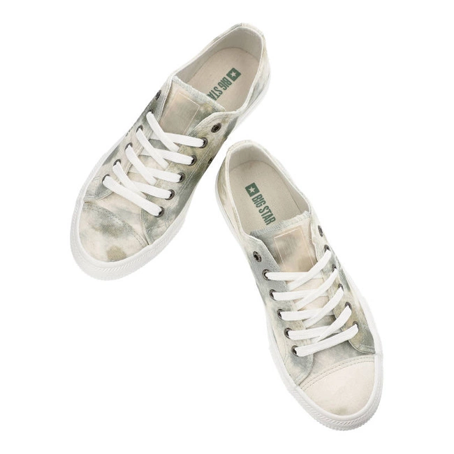 Plátenky Big Star - LL274043 Biały/Oliwka