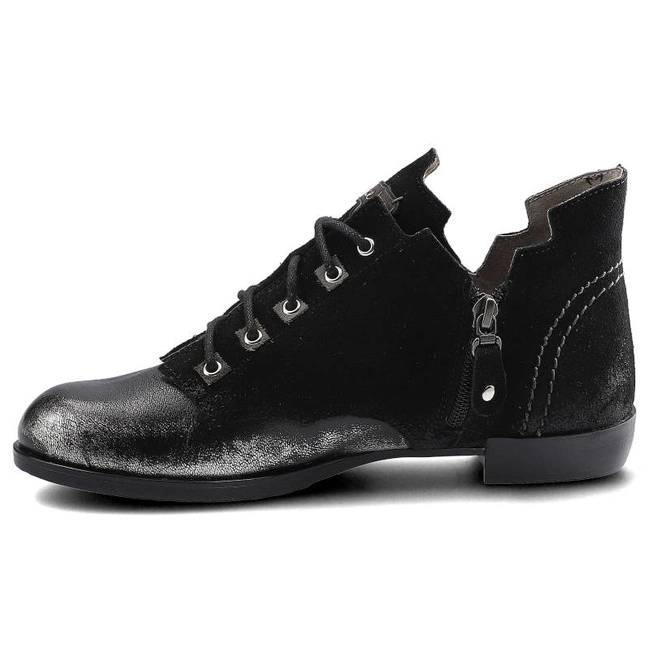 Šnúrovacie Členkové Topánky Maciejka - 2522K-01/00-5 Czarny Na Srebro