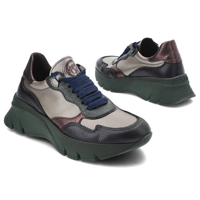 Tenisky Hispanitas - CHI243617 Bolmet-I24 Midnight Napa Str-I24 Acero