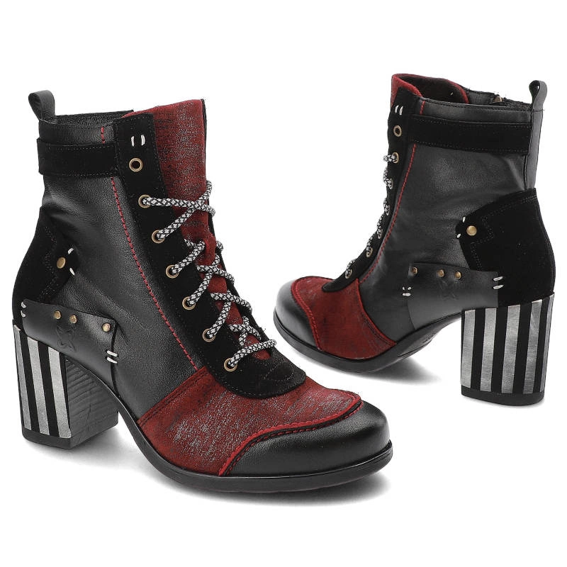 Členkové Topánky Maciejka - 6127A-01/00-3 Czarny+Bordo