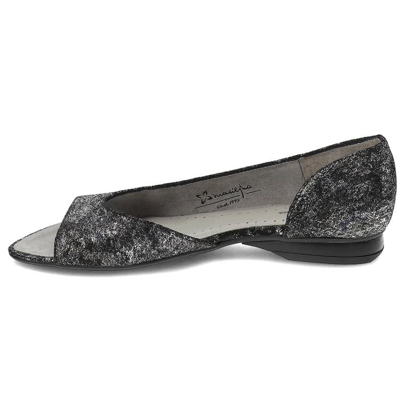 Poltopánky Maciejka - 0554-35/00-5 Czarny/Srebrny Nalot