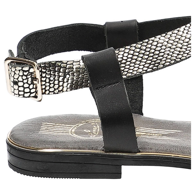 Sandále Lemar - 40033 Bf.Czarny/Kenia Złoty