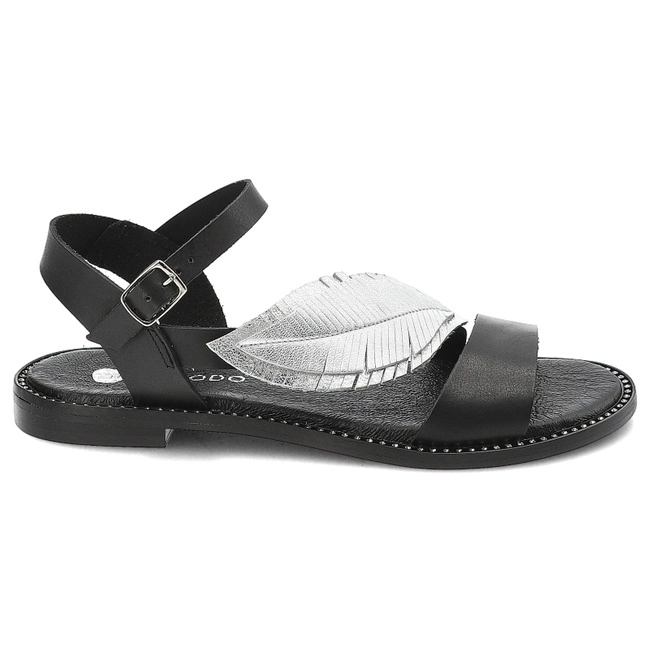 Sandále Armodo - 933C Czarny+Srebro